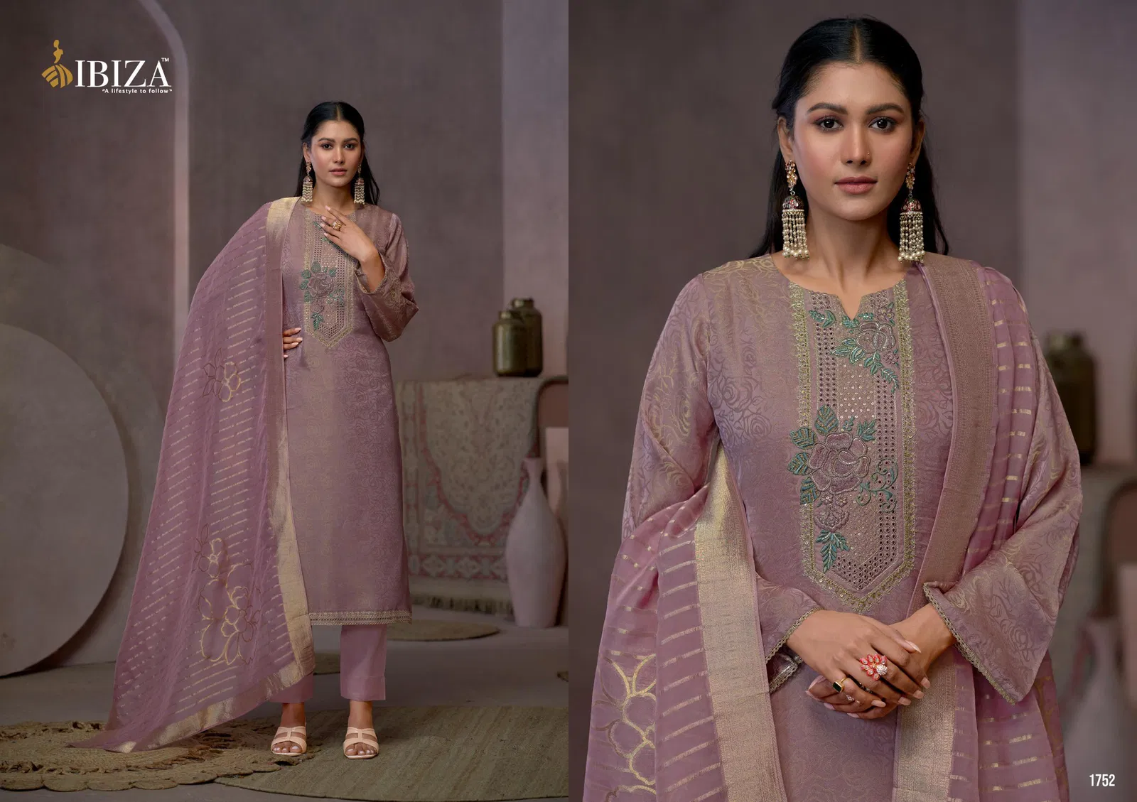 Signature By Ibiza Satin Silk Jacquard Designer Salwar Kameez Orders In India